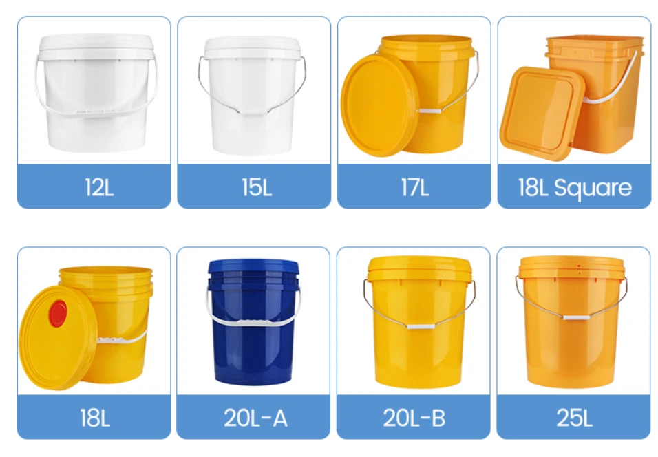 5 Gallon Plastic Paint Bucket With Plain Lid
