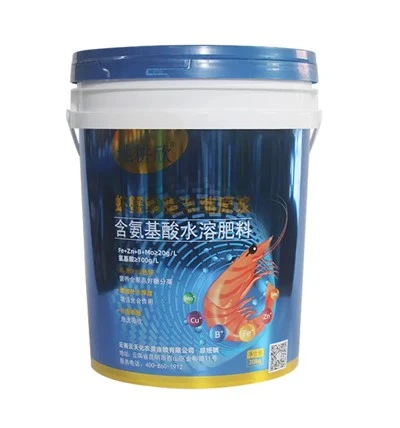 Contenedor de plástico para fertilizantes con impresión de 20 kg